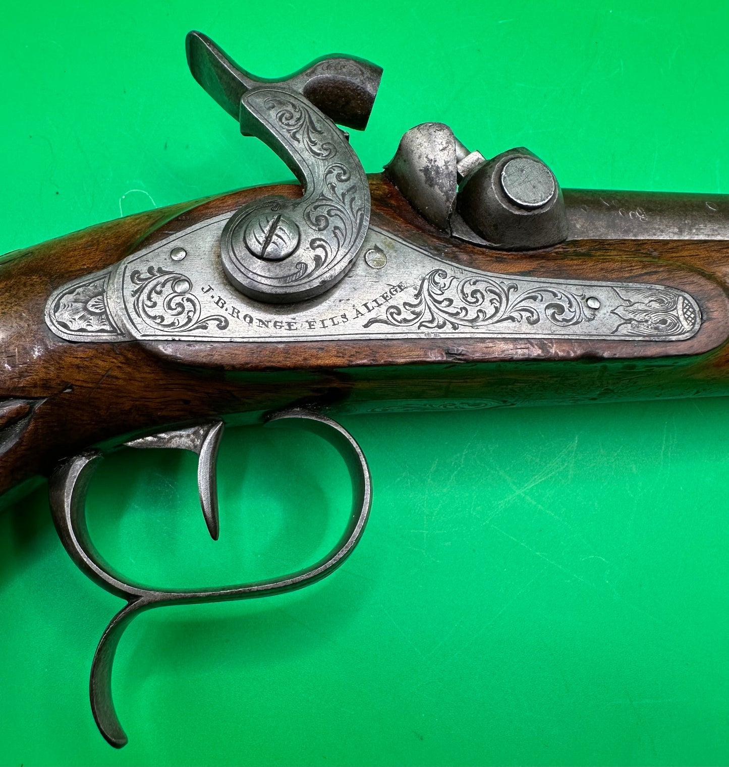 Belgian Rifled Officers Pistol By J B Ronge