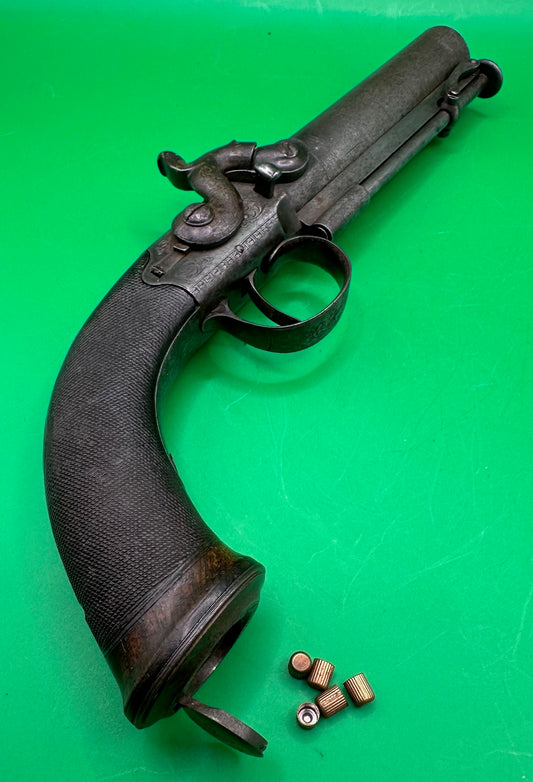 Scarce Manstopper Belt Boxlock Percussion Pistol - Bristol