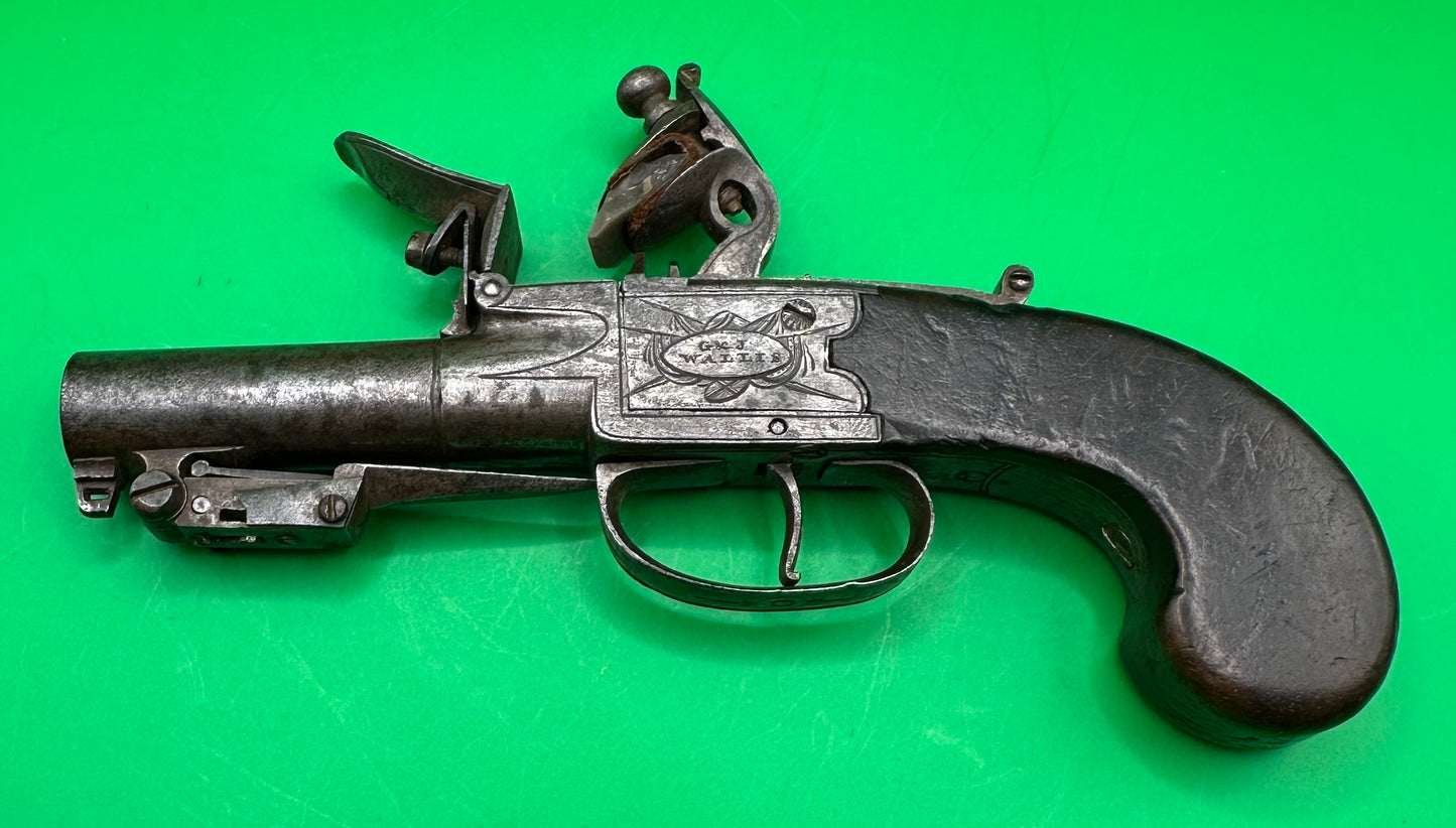 Flintlock Bayonet Pocket Pistol By G & J Wallis - Hull