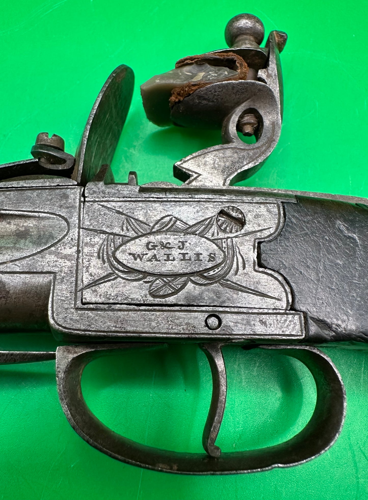 Flintlock Bayonet Pocket Pistol By G & J Wallis - Hull