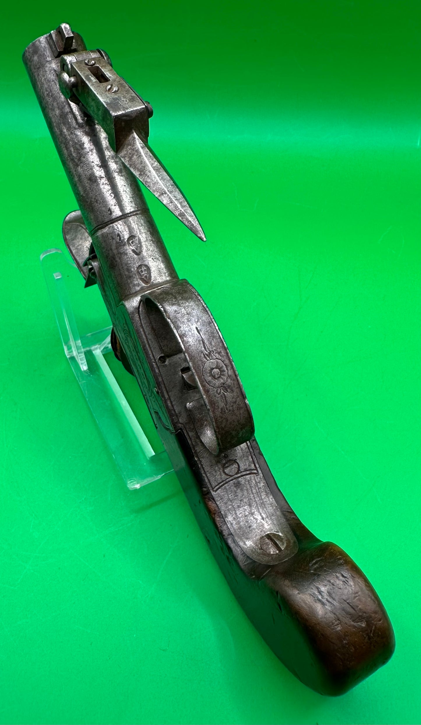 Flintlock Bayonet Pocket Pistol By G & J Wallis - Hull