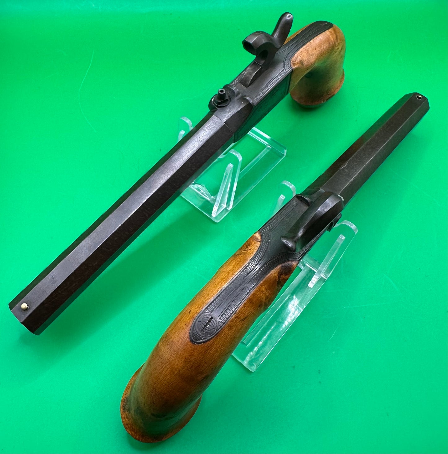 Beautiful Pair of Rifled Boxlock Pocket Pistols