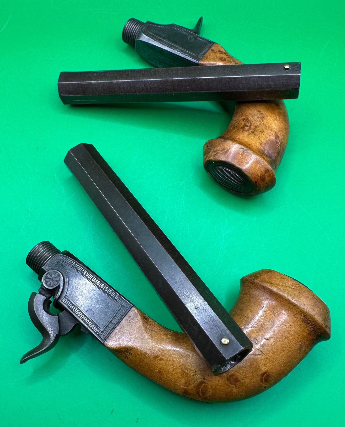 Beautiful Pair of Rifled Boxlock Pocket Pistols