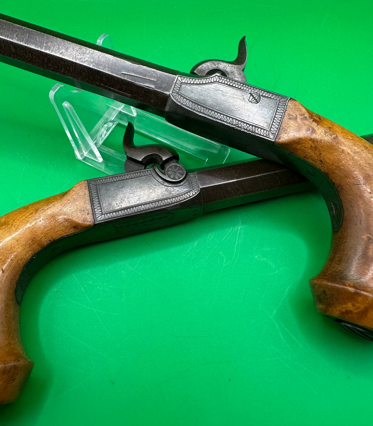 Beautiful Pair of Rifled Boxlock Pocket Pistols