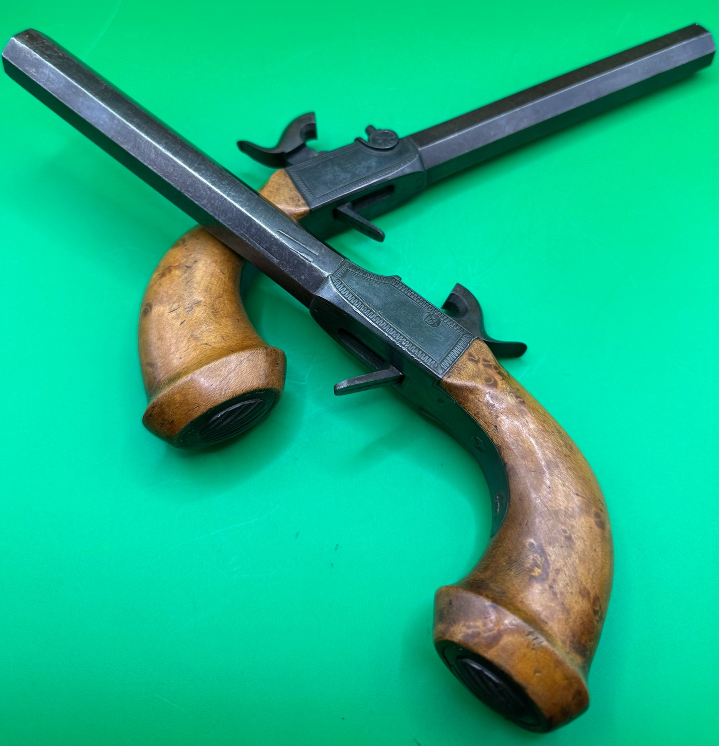 Beautiful Pair of Rifled Boxlock Pocket Pistols