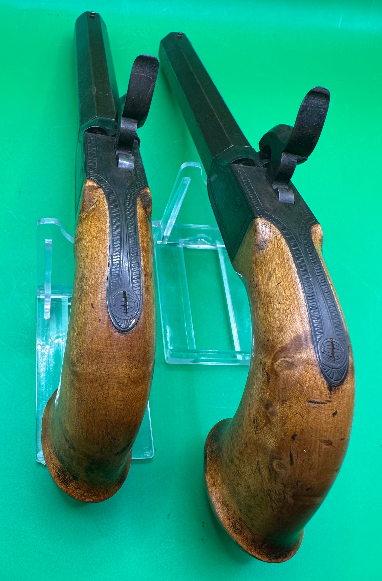 Beautiful Pair of Rifled Boxlock Pocket Pistols
