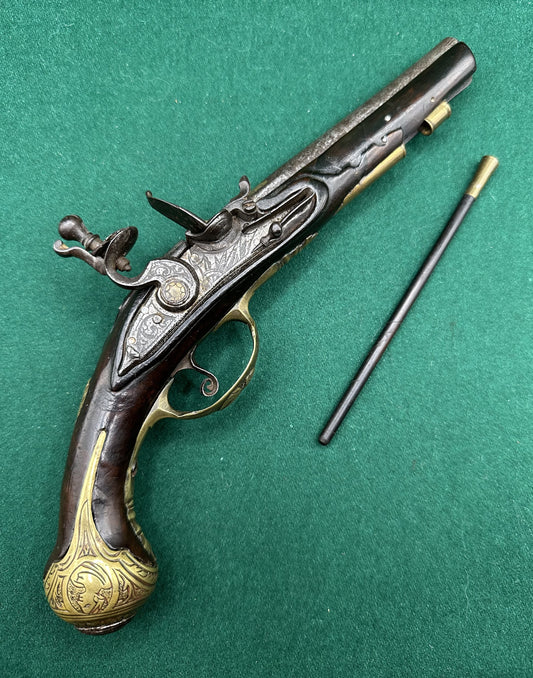 Beautiful Italian Flintlock Traveling Pistol