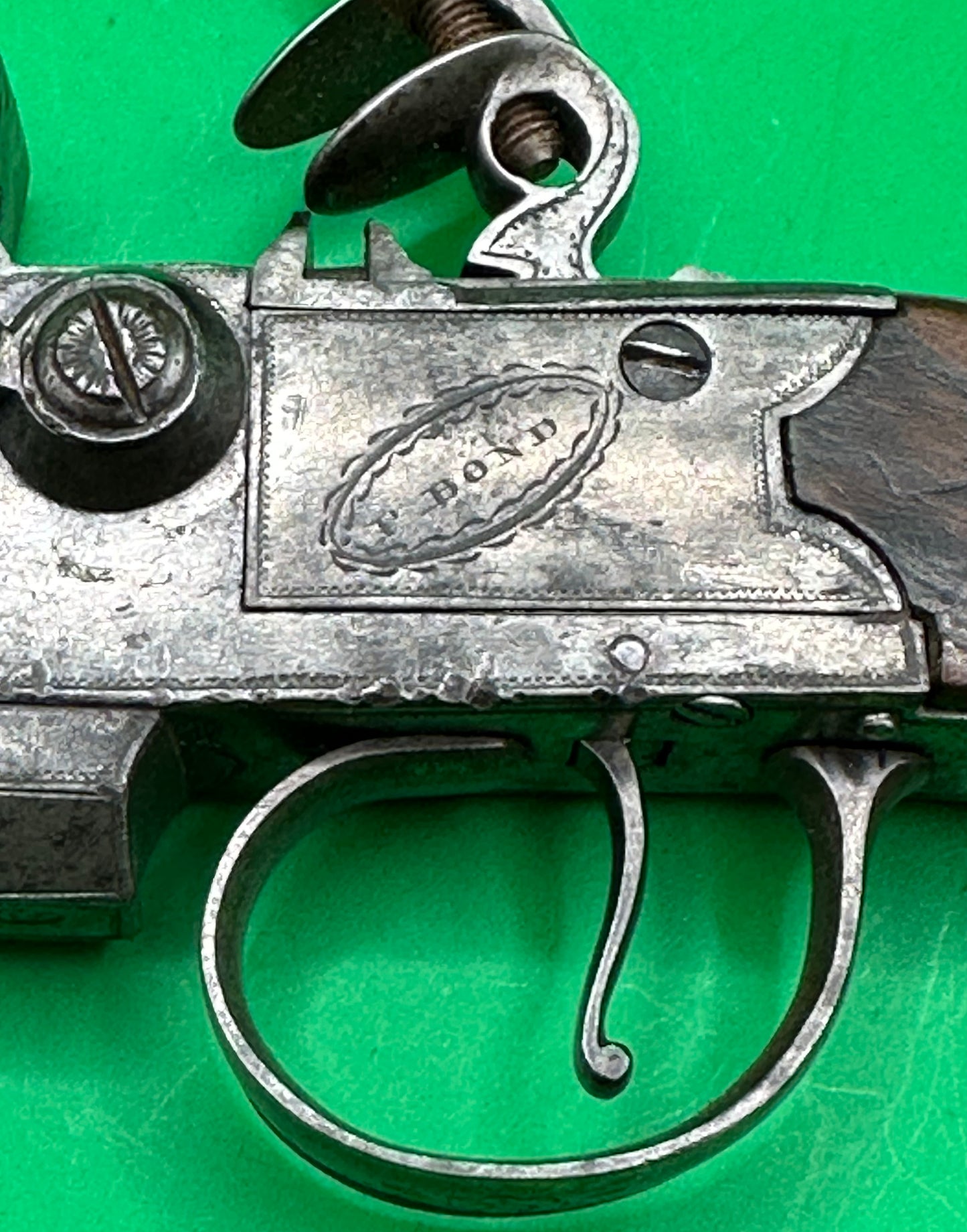 Tap Action Double Barreled Flintlock Pistol By P. Bond