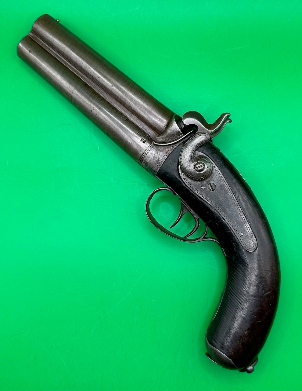 Double Barreled Howdah or Officers Pistol By P Hermann Of Aarberg