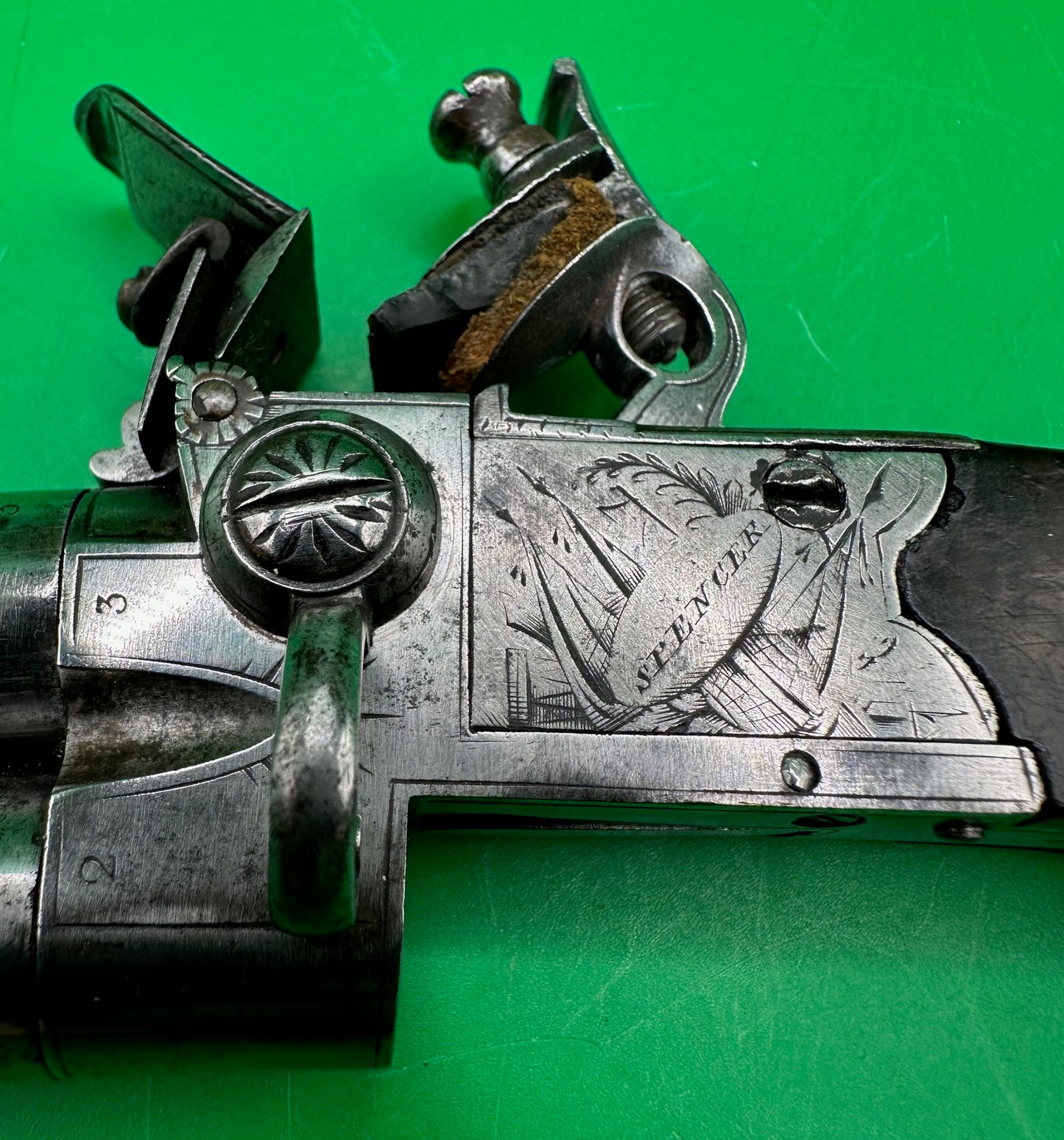 Double Barrelled Tap Action Flintlock Pistol By Spencer, London