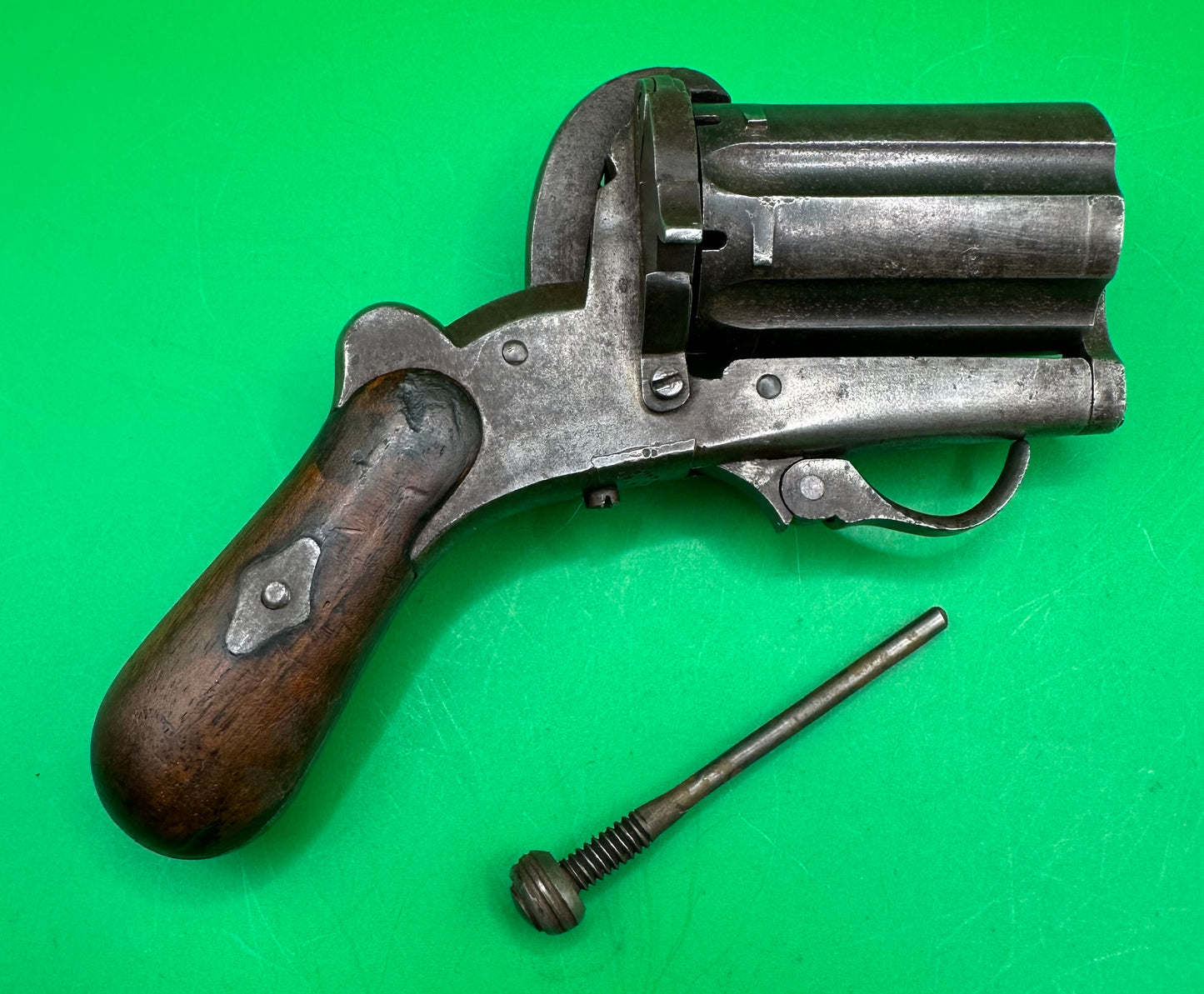 6 Shot Rifled Pinfire Pepperbox Revolver