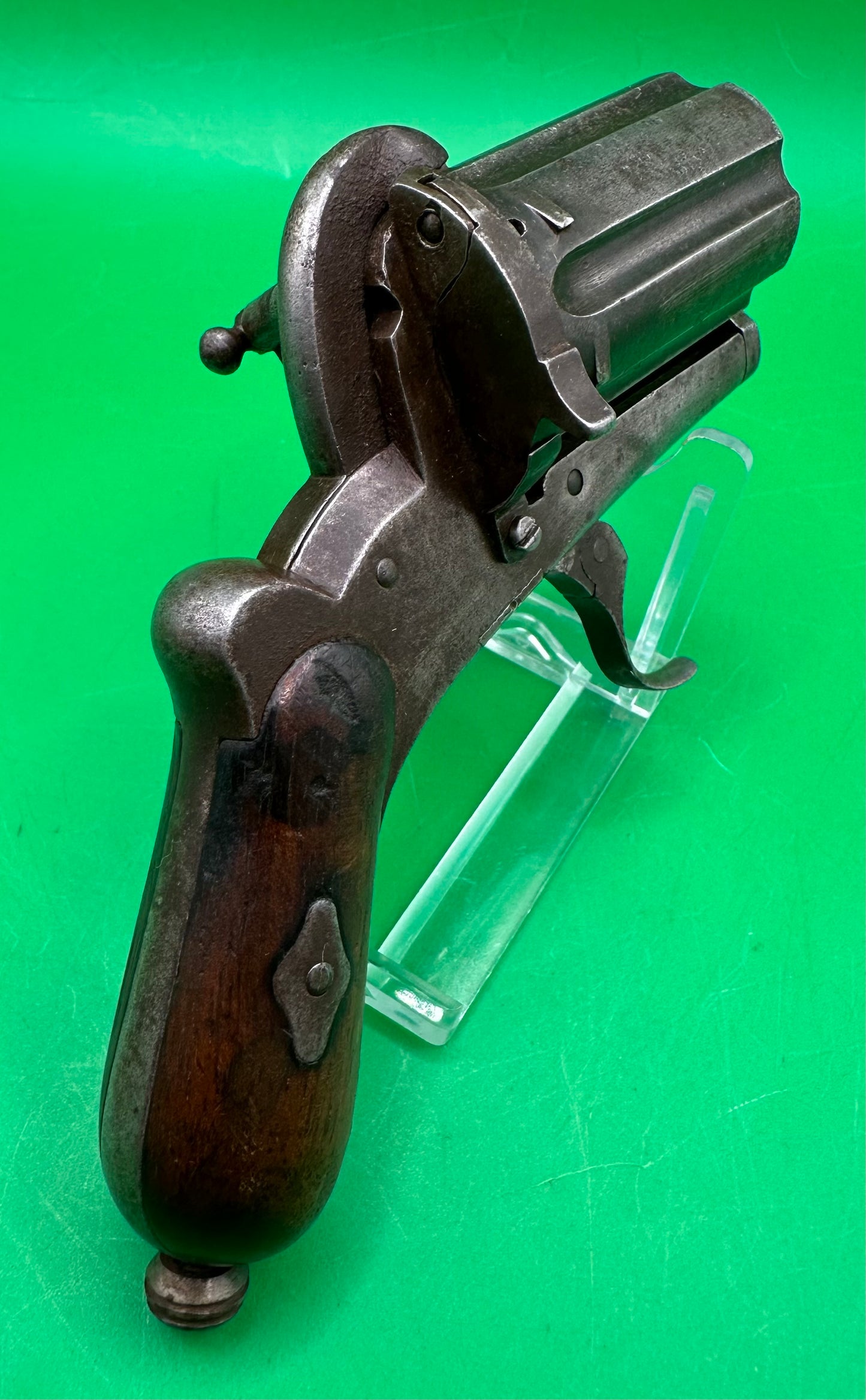 6 Shot Rifled Pinfire Pepperbox Revolver