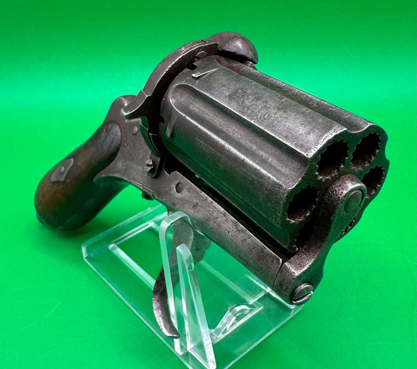 6 Shot Rifled Pinfire Pepperbox Revolver