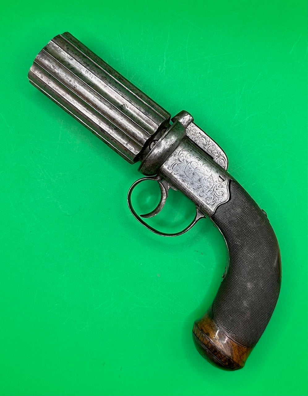 Rare 8 Shot Percussion Cap Pepperbox Revolver