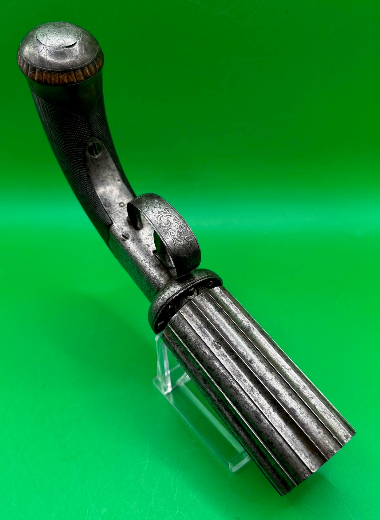 Rare 8 Shot Percussion Cap Pepperbox Revolver