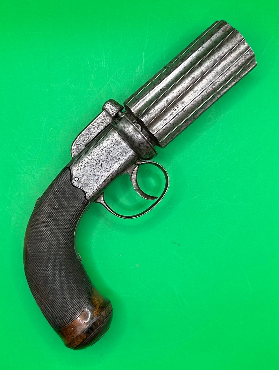 Rare 8 Shot Percussion Cap Pepperbox Revolver