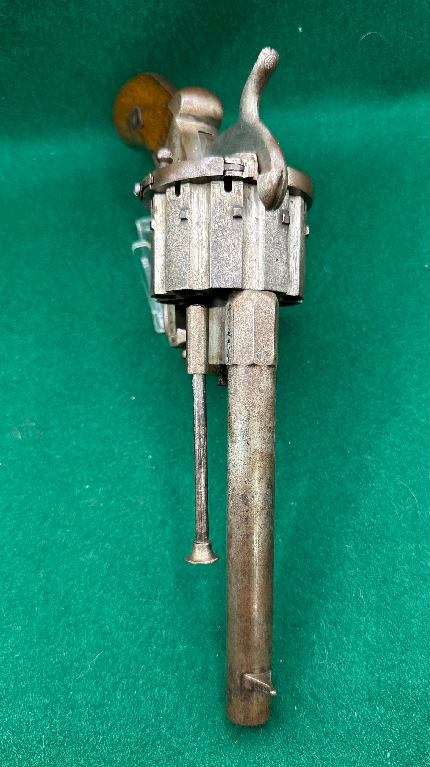 A Scarce 10 Shot French Pinfire Revolver