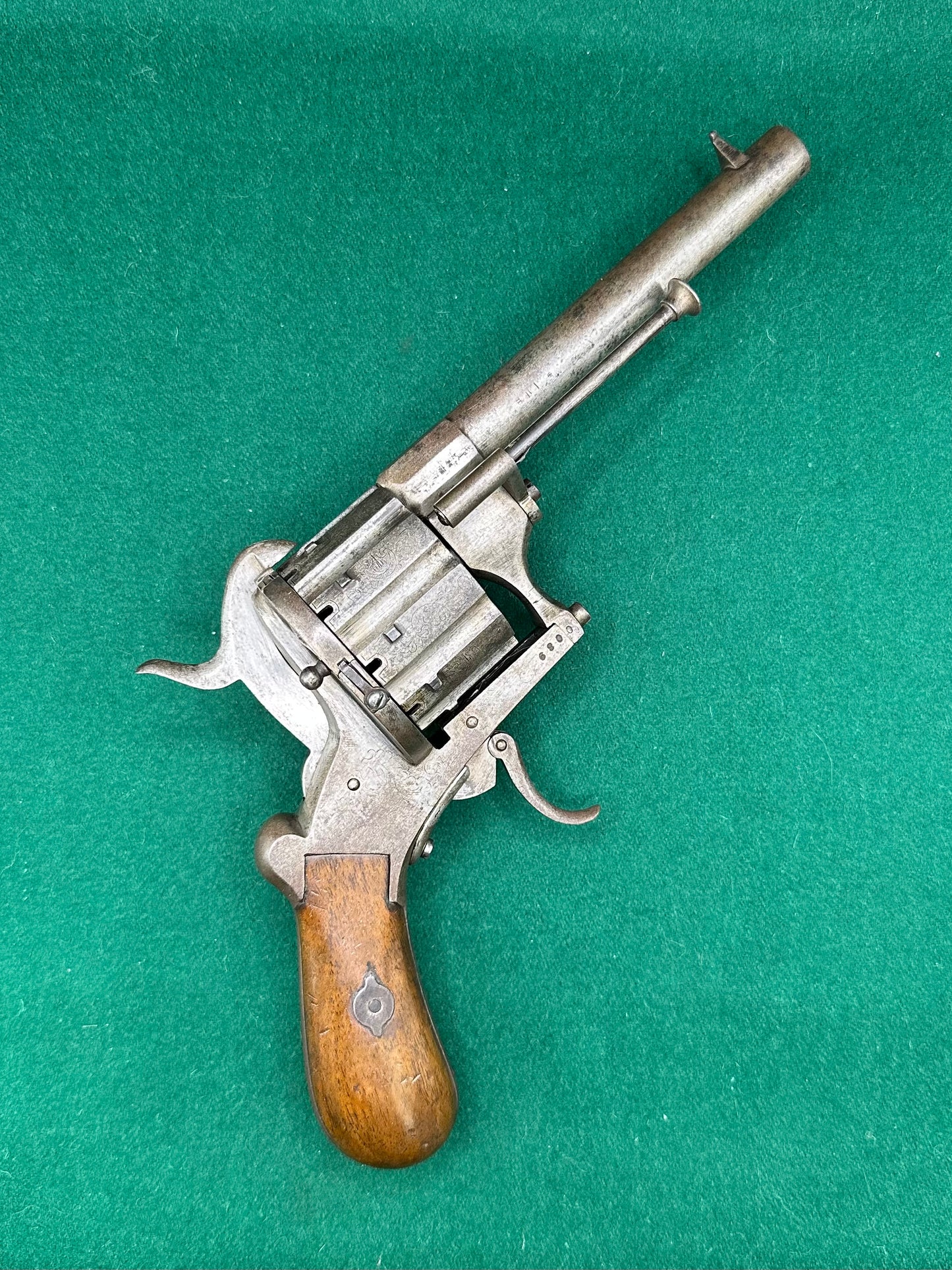 A Scarce 10 Shot French Pinfire Revolver