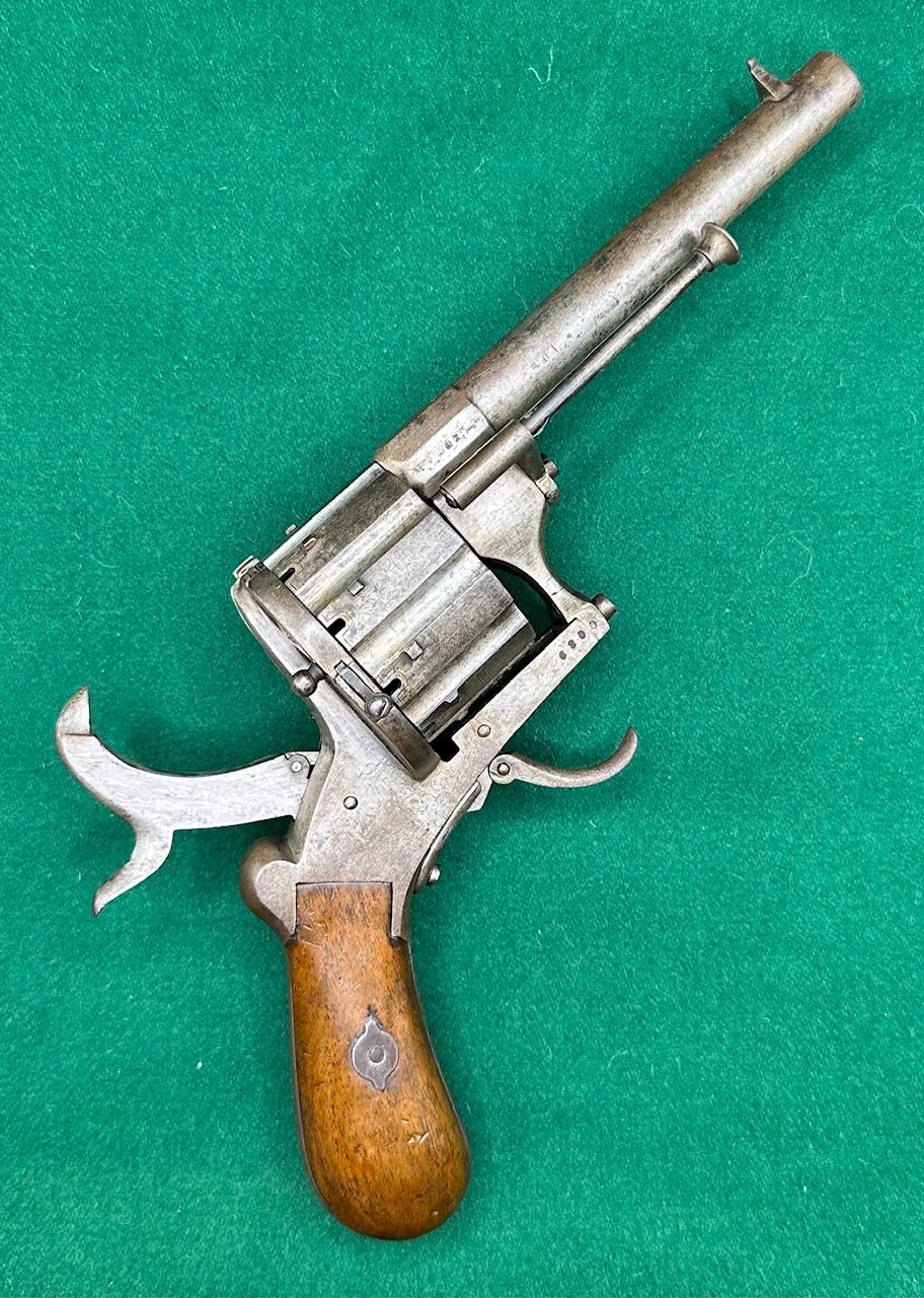 A Scarce 10 Shot French Pinfire Revolver