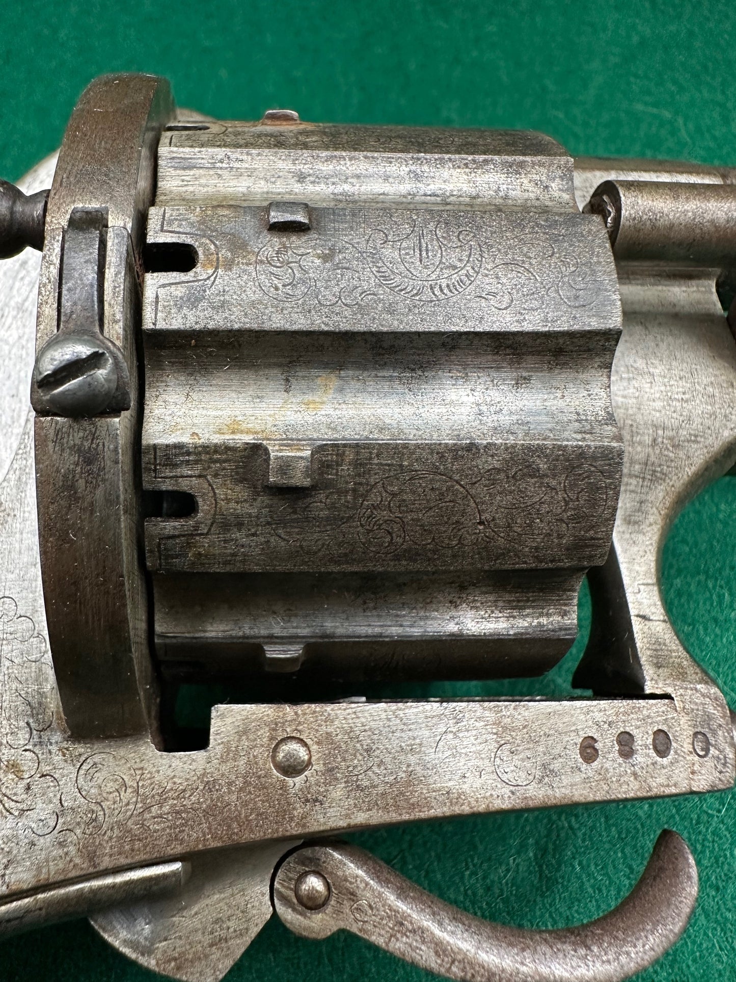 A Scarce 10 Shot French Pinfire Revolver