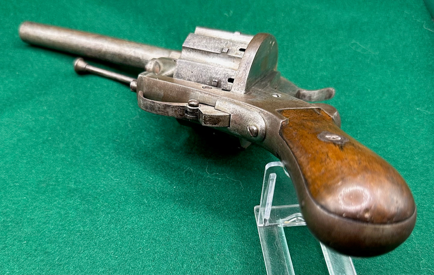 A Scarce 10 Shot French Pinfire Revolver