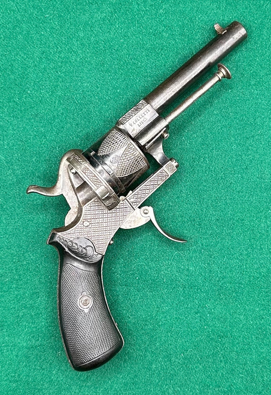 A Decorated Pocket Pinfire Revolver By V Collette