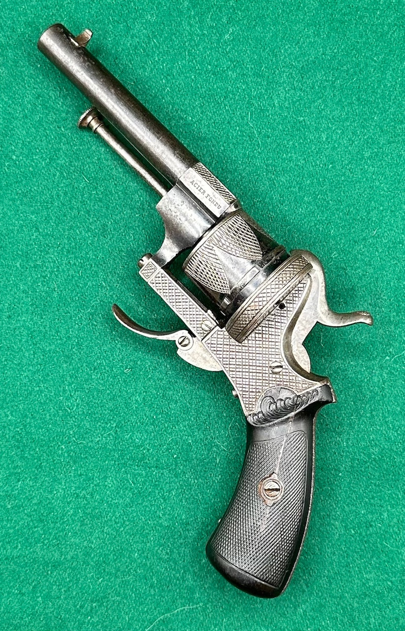 A Decorated Pocket Pinfire Revolver By V Collette