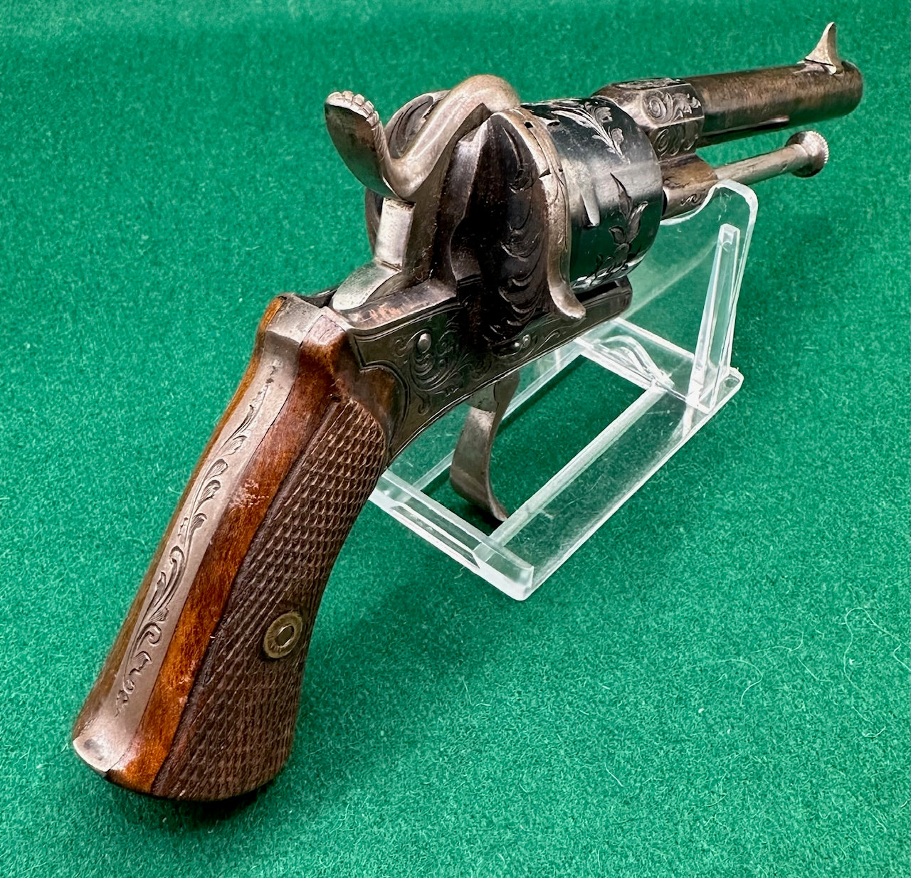 A Very Crisp Blued 7mm Pocket Pinfire Revolver