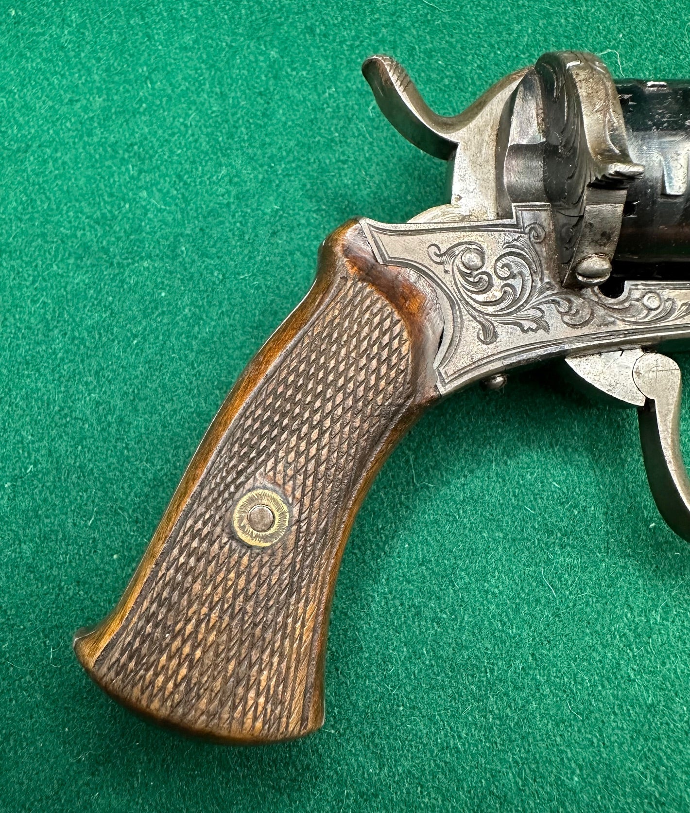 A Very Crisp Blued 7mm Pocket Pinfire Revolver