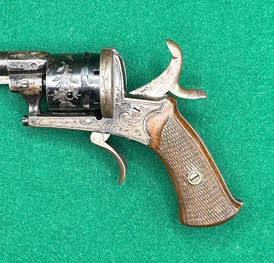 A Very Crisp Blued 7mm Pocket Pinfire Revolver