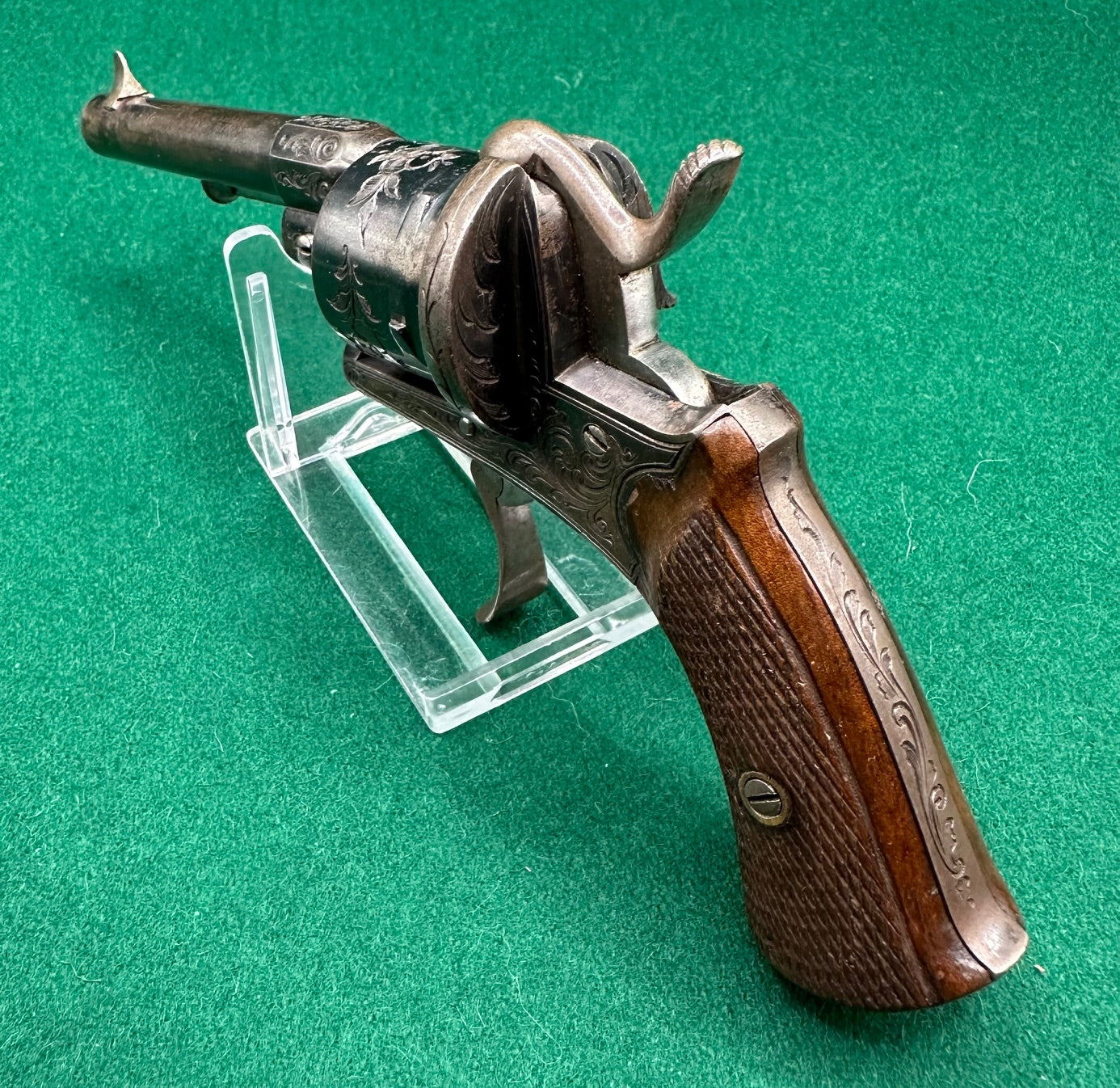 A Very Crisp Blued 7mm Pocket Pinfire Revolver