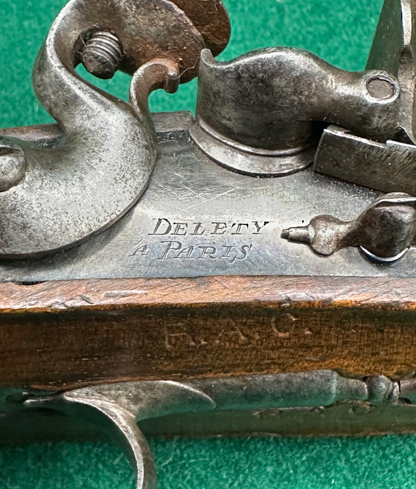 Crisp Pair Of French Flintlock Overcoat Pistols By Delety