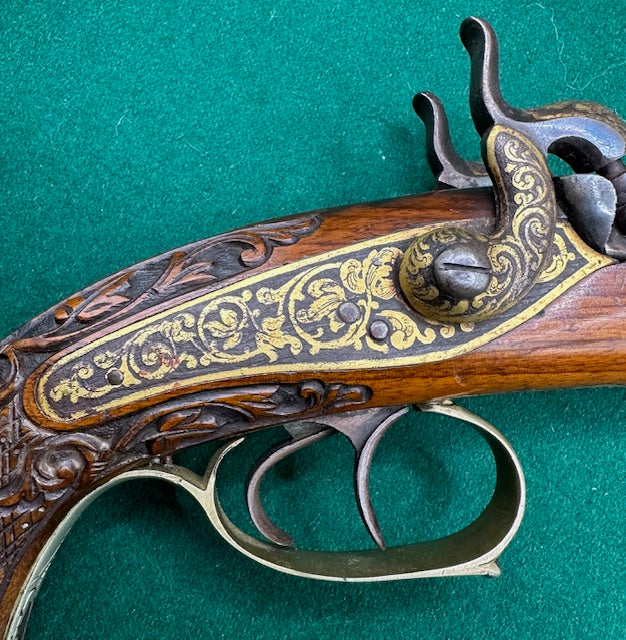 Exhibition Grade Double Barrelled Percussion Cap Pistol