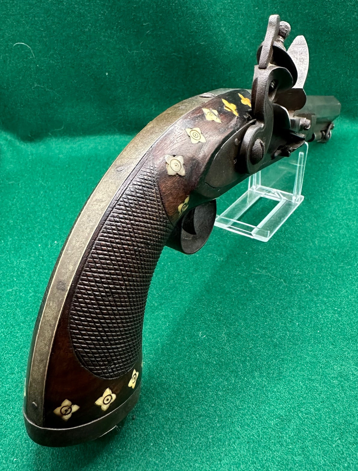 Indian Military Half Stocked Flintlock Pistol