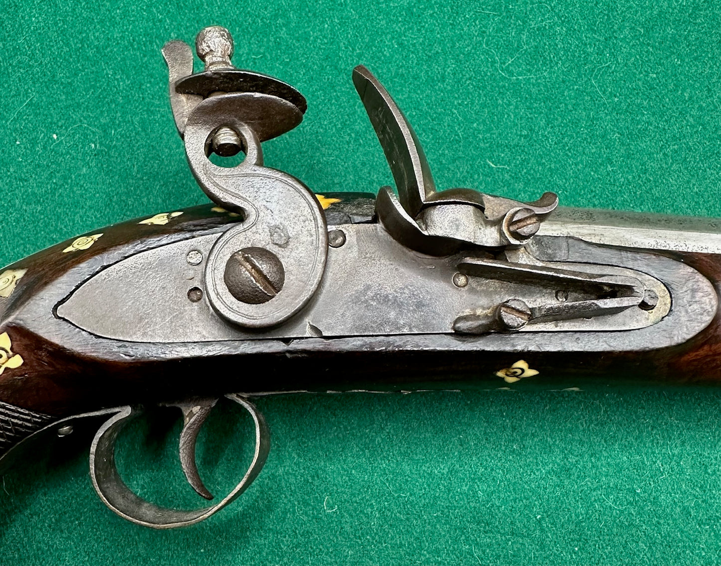 Indian Military Half Stocked Flintlock Pistol