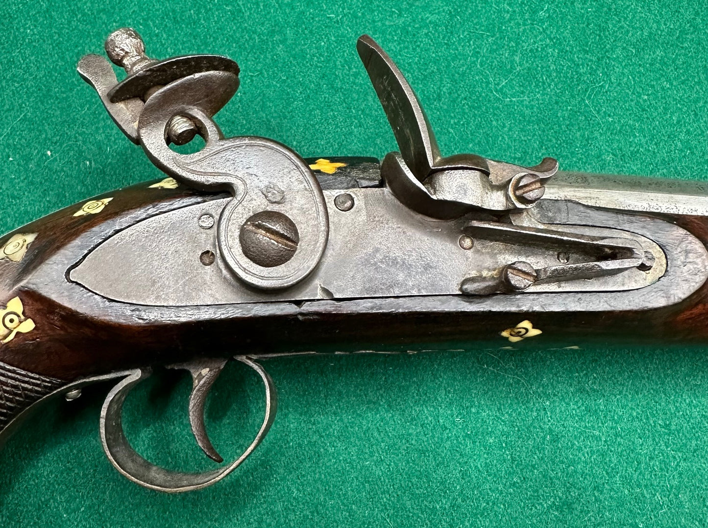 Indian Military Half Stocked Flintlock Pistol