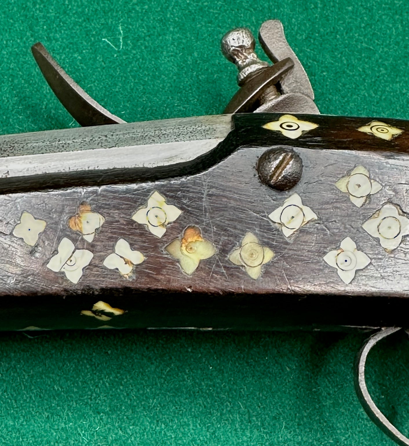 Indian Military Half Stocked Flintlock Pistol