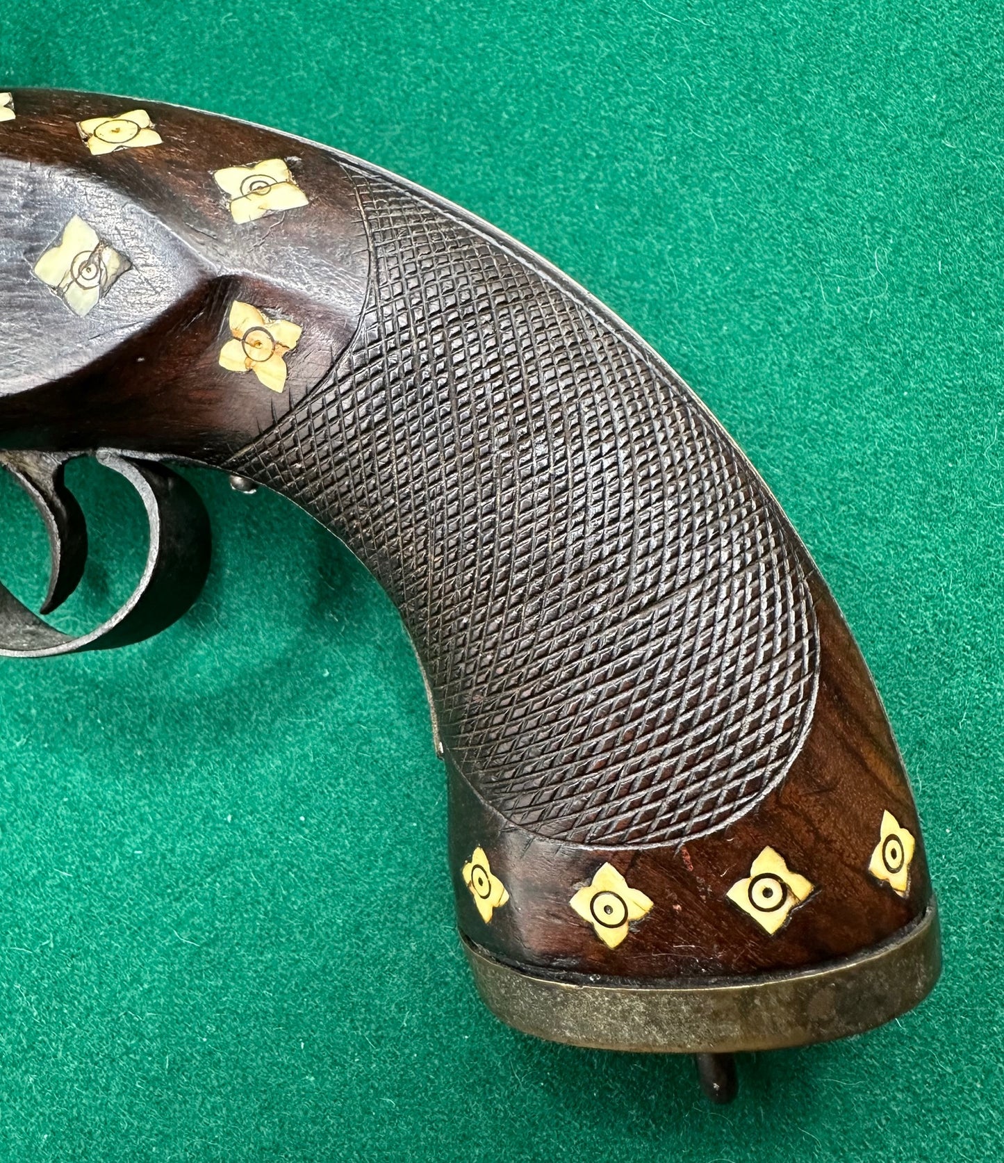 Indian Military Half Stocked Flintlock Pistol