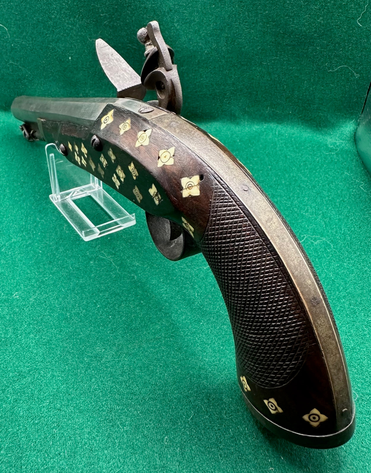 Indian Military Half Stocked Flintlock Pistol