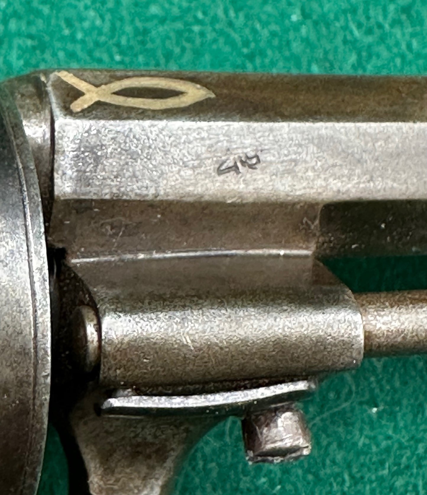 A Stunning Gilt Pinfire Pocket Revolver In Its Fitted Case