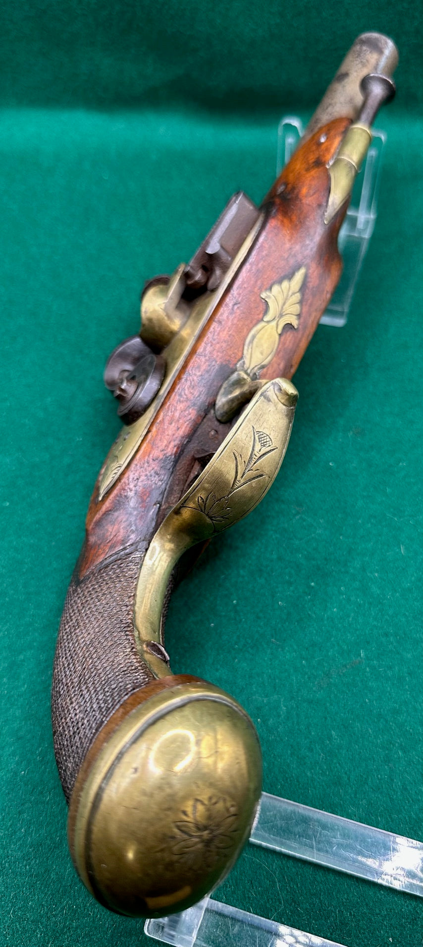 Brass Mounted Belgian Flintlock Officers Pistol