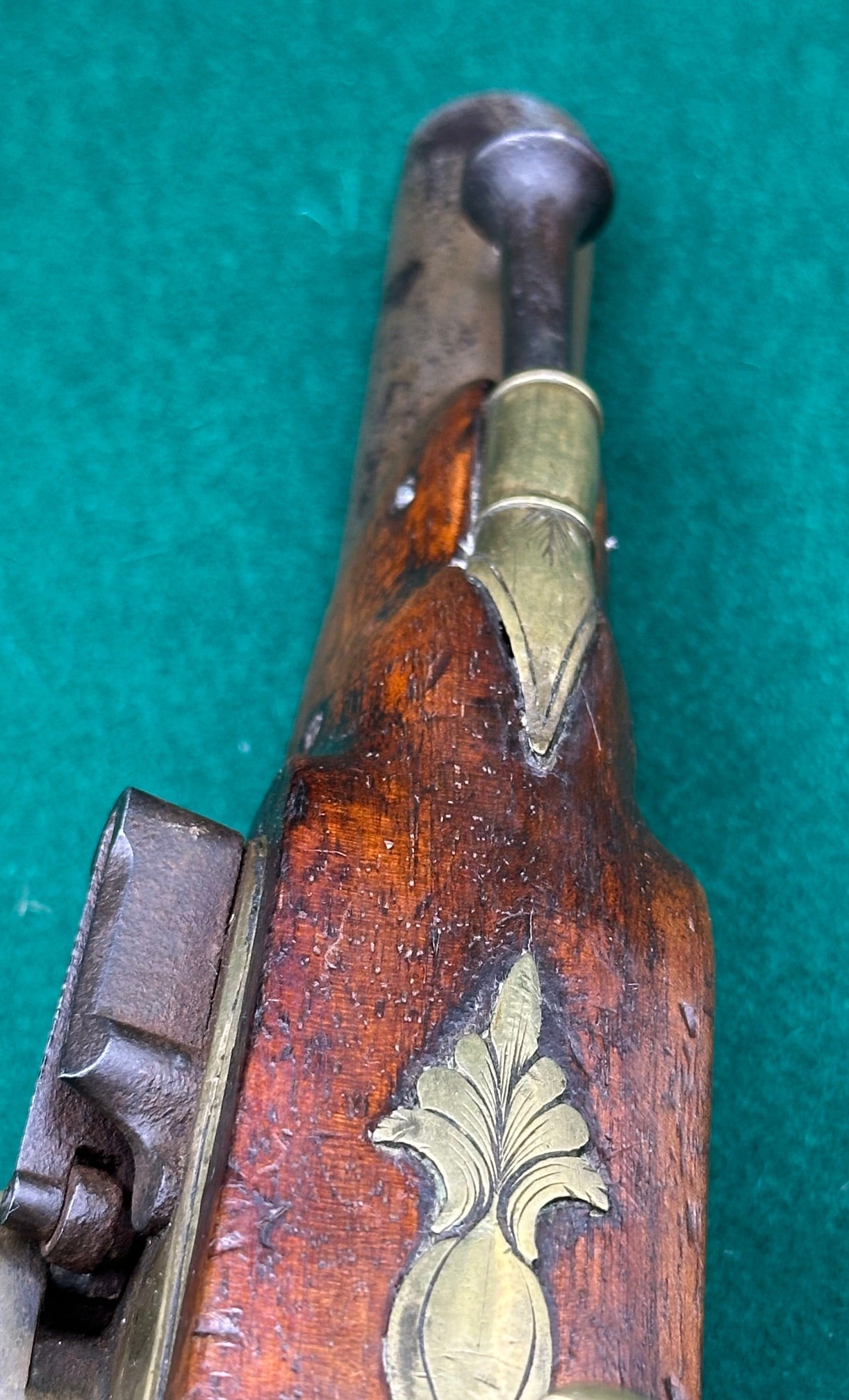 Brass Mounted Belgian Flintlock Officers Pistol