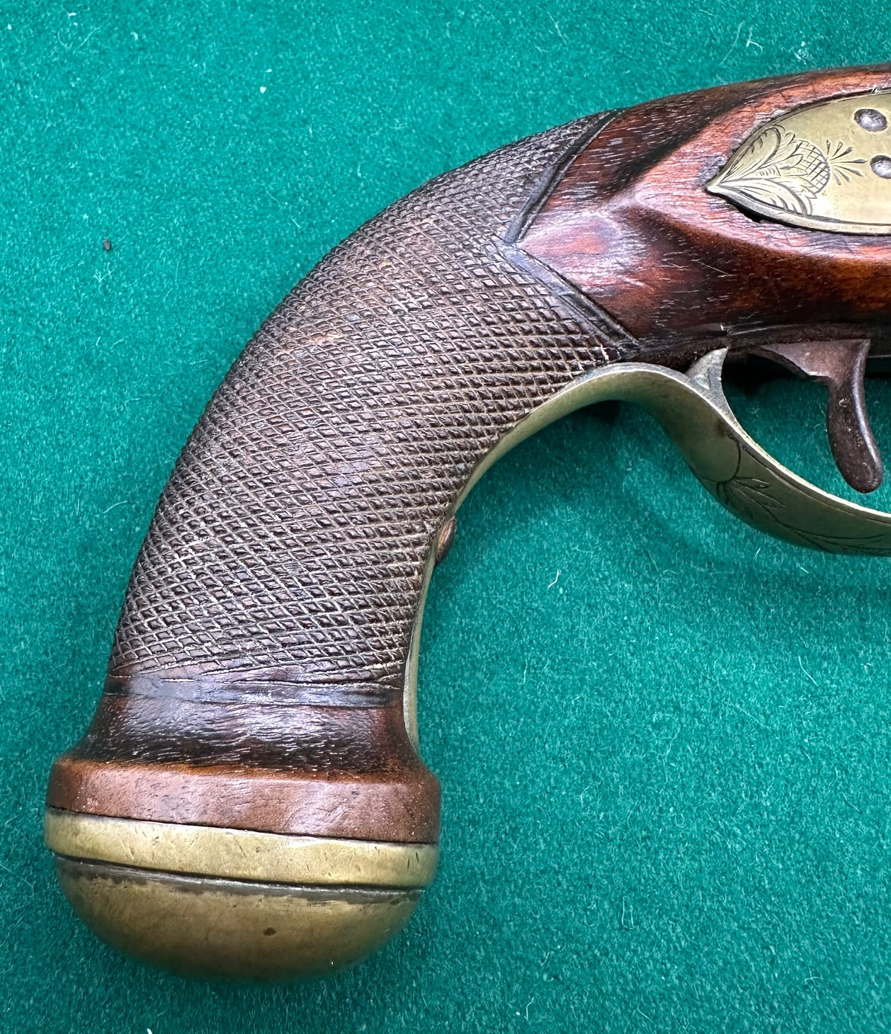 Brass Mounted Belgian Flintlock Officers Pistol