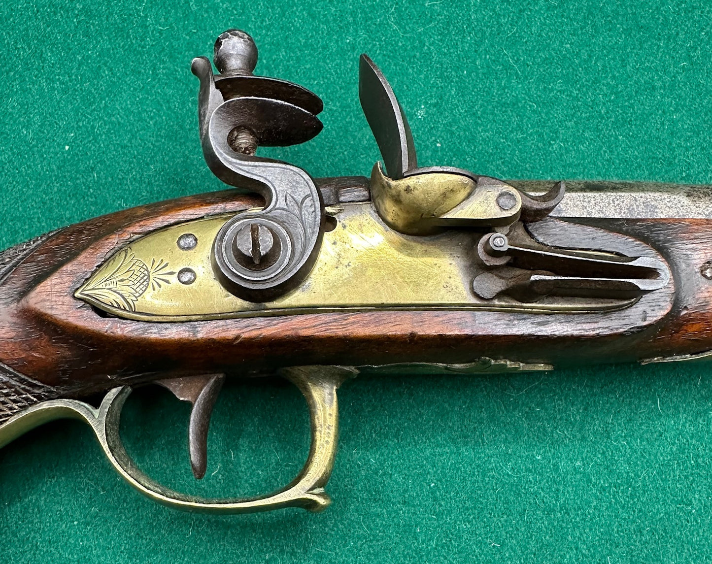 Brass Mounted Belgian Flintlock Officers Pistol