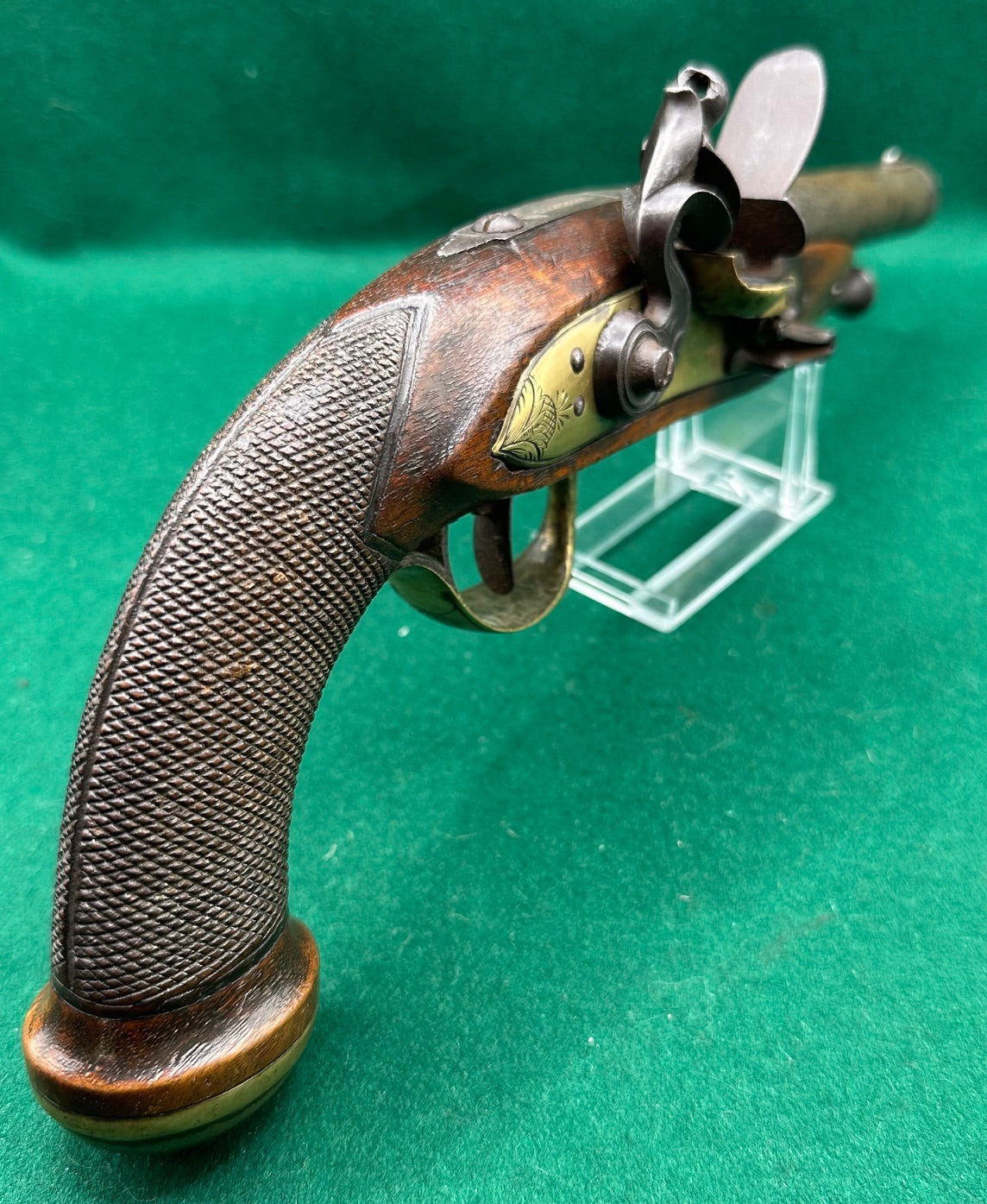 Brass Mounted Belgian Flintlock Officers Pistol