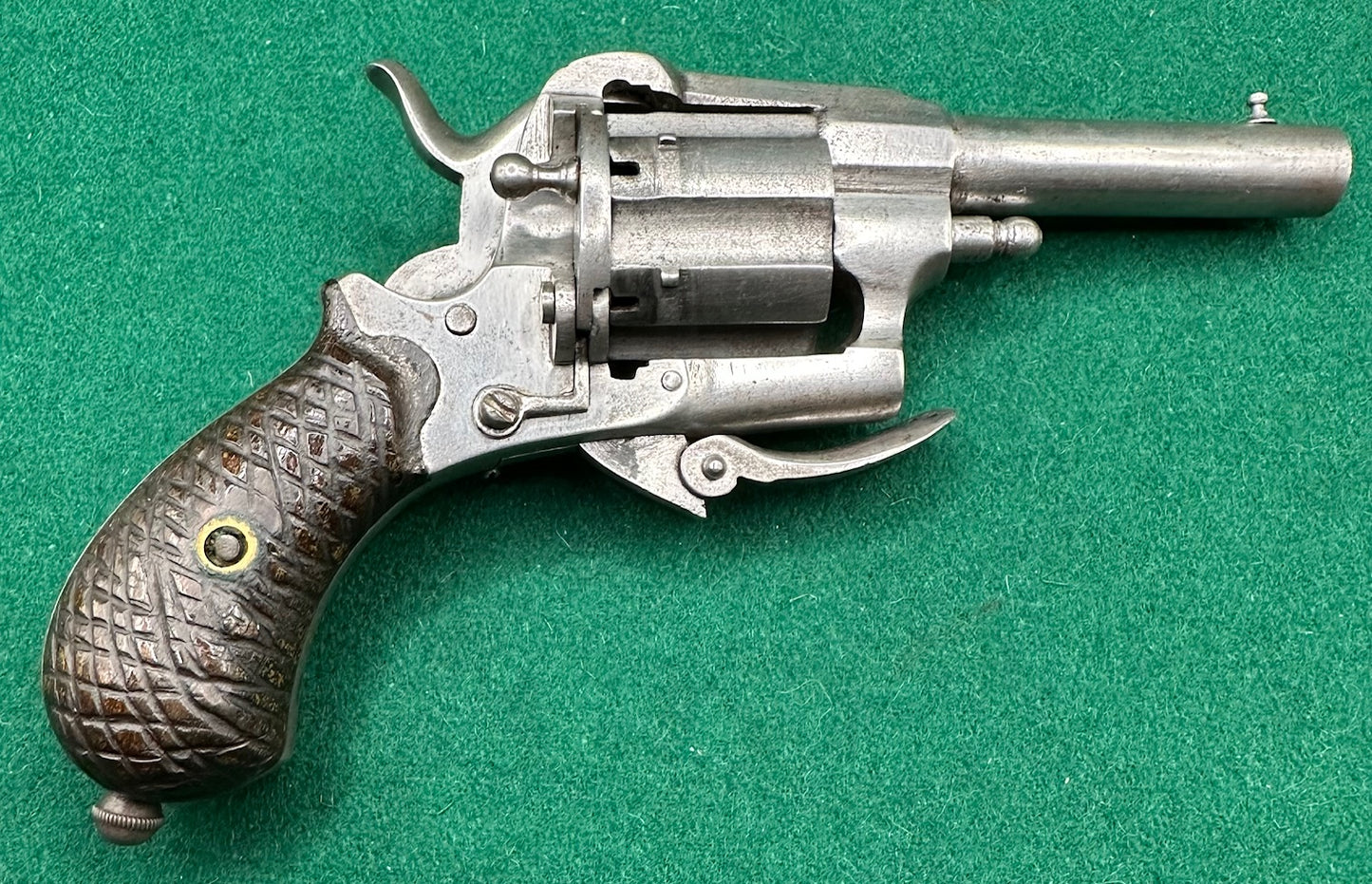 Pipe Cased Closed Frame Pinfire Pocket Revolver