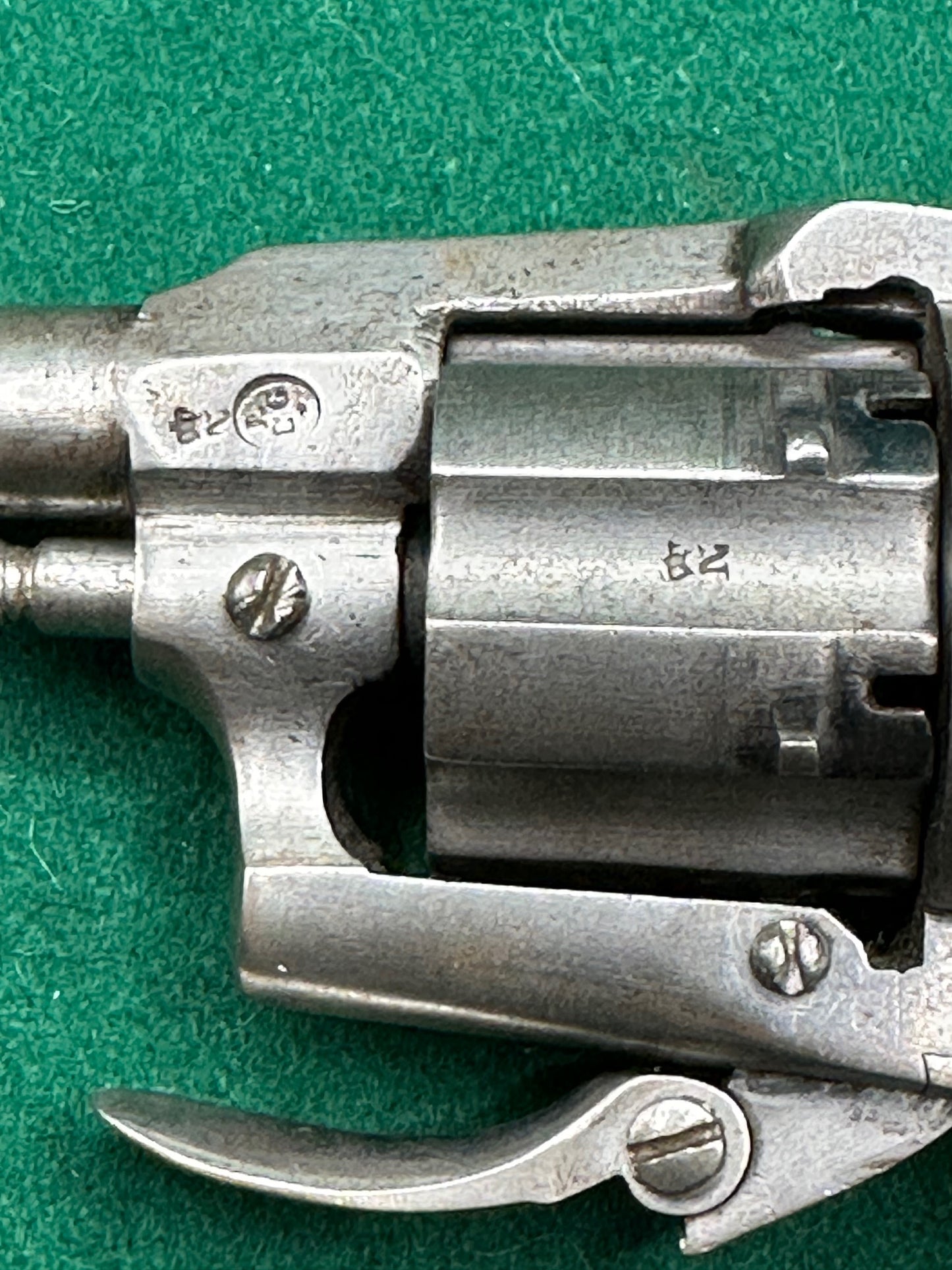 Pipe Cased Closed Frame Pinfire Pocket Revolver