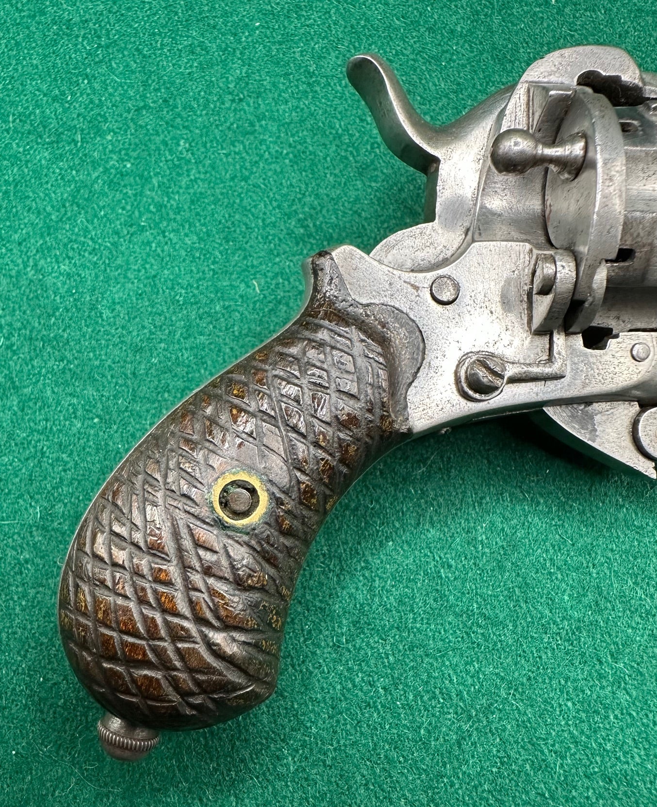 Pipe Cased Closed Frame Pinfire Pocket Revolver