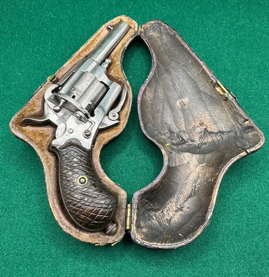 Pipe Cased Closed Frame Pinfire Pocket Revolver