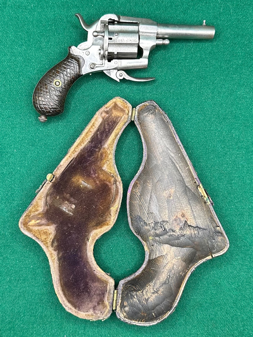 Pipe Cased Closed Frame Pinfire Pocket Revolver